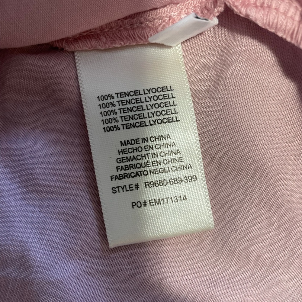 Anthropologie Cloth and Stone Pink Button Down with Frayed Shoulders - Picture 6 of 6